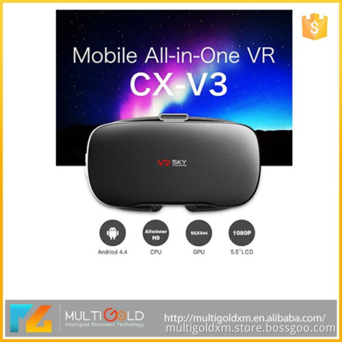 All in One VR 5.5" 1920*1080 Hight Quality 1080P Mobile 3D Glasses Support 360 Panaroma with 9-axis Gyro Sensor